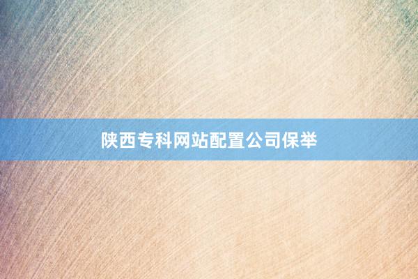 陕西专科网站配置公司保举