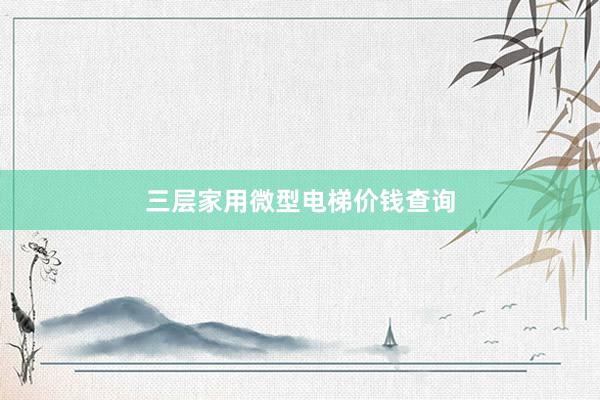 三层家用微型电梯价钱查询